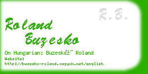 roland buzesko business card